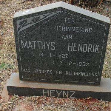 HEYNZ Matthys Hendrik 1922-1983