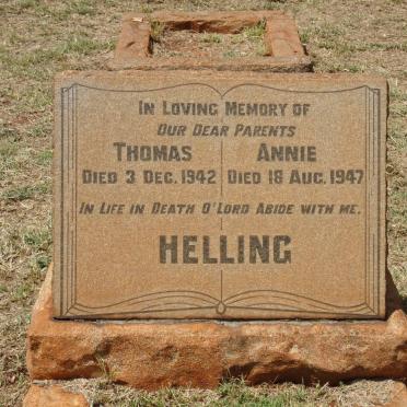 HELLING Thomas -1942 &amp; Annie -1947