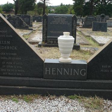 HENNING Willem Frederick 18?9-1958 &amp; Anna Maria RHEEDER previously HENNING 1900-1980