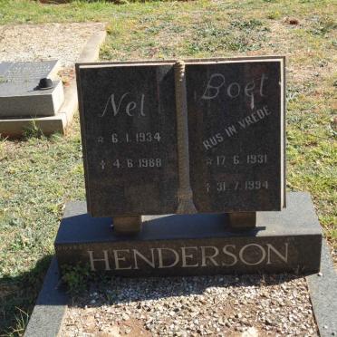 HENDERSON Boet 1931-1994 &amp; Nel 1934-1988