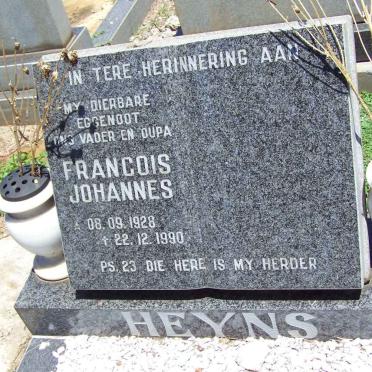 HEYNS Francois Johannes 1928-1990