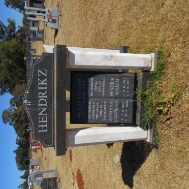 HENDRIKZ Hendrik Willem 1925-2007 &amp; Susanna Carolina 1927-2006