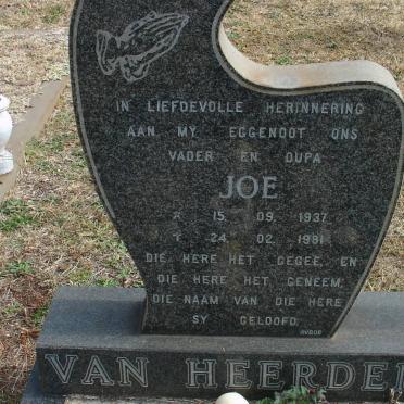 HEERDEN Joe, van 1937-1981