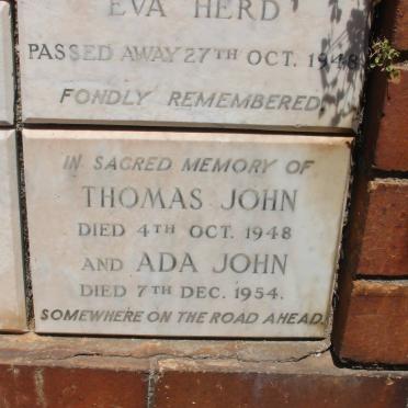 HERD Eva -1948 :: JOHN Thomas -1948 &amp; Ada -1954