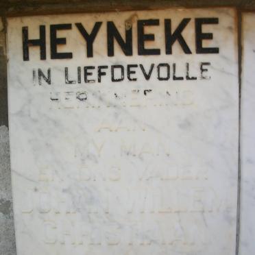 HEYNEKE Johan Willem Christiaan 1896-1982