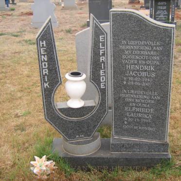 HEEVER Hendrik Jacobus, van der 1940-2007 &amp; Elfriede Laurika 1945-