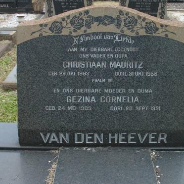HEEVER Christiaan Mauritz, van den 1893-1958 &amp; Gezina Cornelia 1903-1991