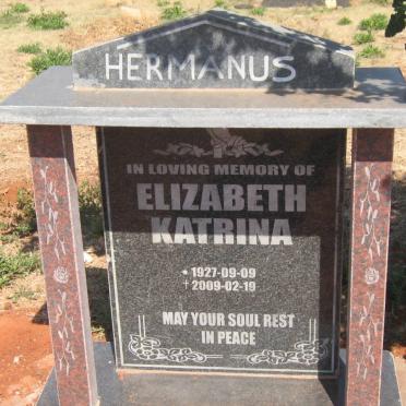 HERMANUS Elizabeth Katrina 1927-2009