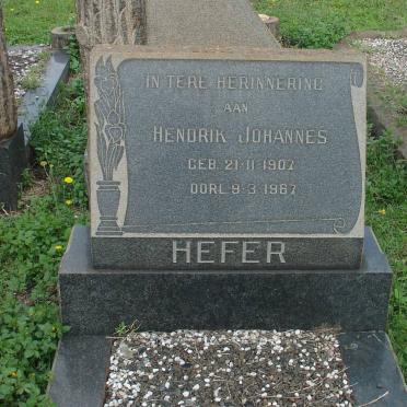 HEFER Hendrik Johannes 1907-1967