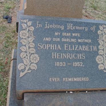 HEINRICHS Sophia Elizabeth 1893-1952