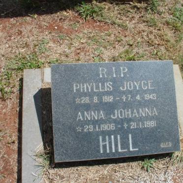 HILL Anna Johanna 1906-1981 :: HILL Phyllis Joyce 1912-1943