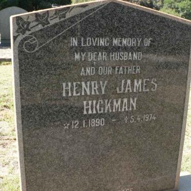 HICKMAN Henry James 1890-1974