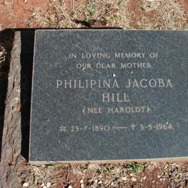 HILL Philipina Jacoba nee HAROLDT 1890-1964