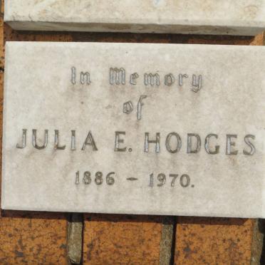 HODGES Julia E. 1886-1970