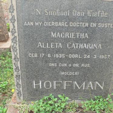 HOFFMAN Magrietha Alleta Catharina 1935-1957