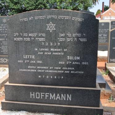 HOFFMANN Solom -1960 &amp; Lettie -1961