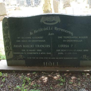 HOLL Johan Robert Francois 1885-1943 &amp; Louisa P.E. SCHEEPERS 1890-1968