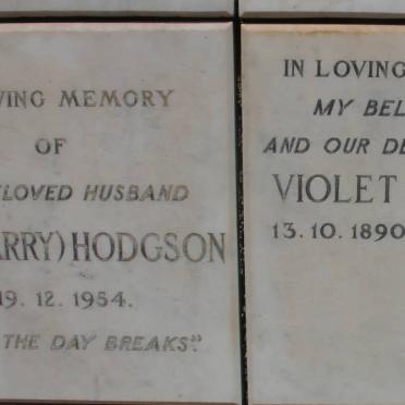 HODGSON T.H. -1954 :: MOELLER Violet 1890-1956