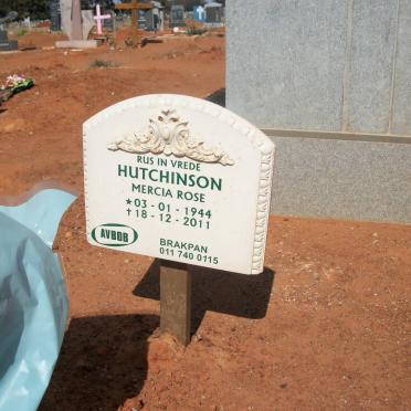 HUTCHINSON Mercia Rose 1944-2011