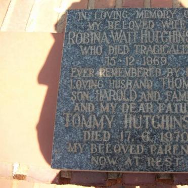 HUTCHINSON Tommy -1970 &amp; Robina Watt -1969