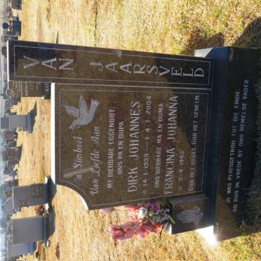 JAARSVELD Dirk Johannes, van 1939-2004 &amp; Francina Johanna 1945-