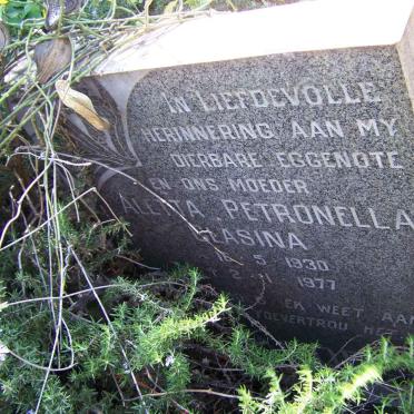 JACOBS Aletta Petronella Clasina 1930-1977