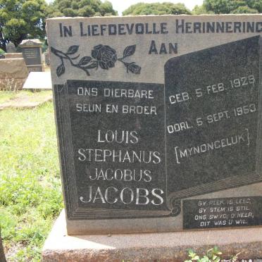 JACOBS Louis Stephanus Jacobus 1929-1953
