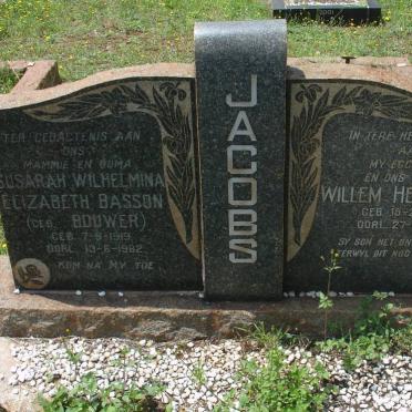JACOBS Willem Hermanus 1915-1951 :: BASSON Susarah Wilhelmina Elizabeth previously JACOBS nee BOUWER 1919-1982