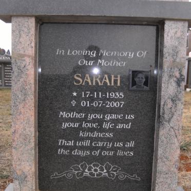 JACOBS Sarah 1935-2007