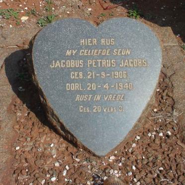 JACOBS Jacobus Petrus 1906-1940