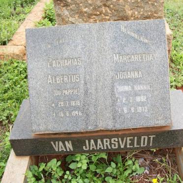 JAARSVELDT Zacharius Albertus, van 1876-1946 &amp; Margaretha Johanna 1892-1973