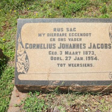JACOBS Cornelius Johannes 1873-1954
