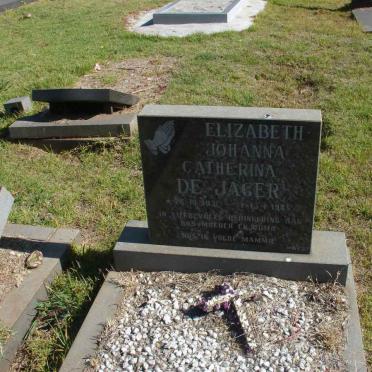 JAGER Elizabeth Johanna Catherina, de ?-1925
