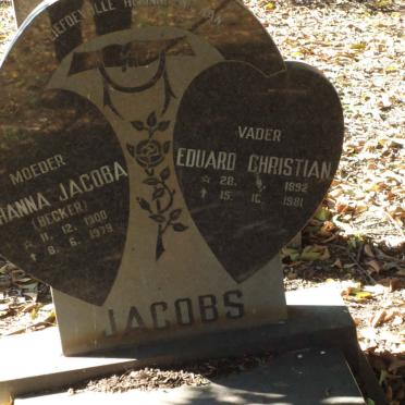 JACOBS Eduard Christian 1892-1981 &amp; Johanna Jacoba BECKER 1900-1979