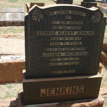 JENKINS George Albert  -1944 &amp; Johanna Wilhelmina -1957