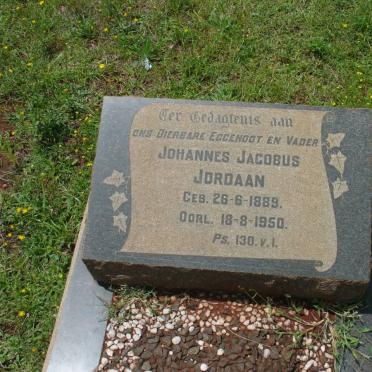 JORDAAN Johannes Jacobus 1889-1950