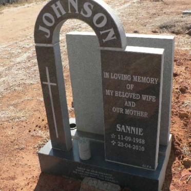 JOHNSON Sannie 1958-2010