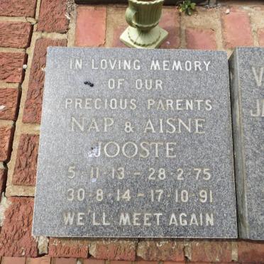 JOOSTE Nap 1913-1975 &amp; Aisne 1914-1991