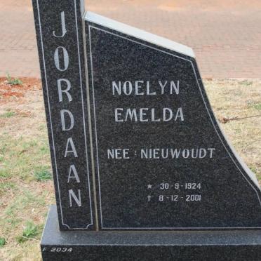 JORDAAN Noelyn Emelda nee NIEUWOUDT 1924-2001