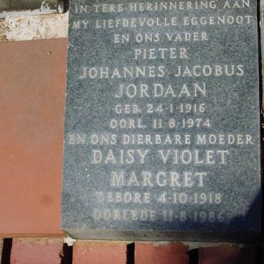 JORDAAN Johannes Jacobus 1916-1974 &amp; Daisy Violet Margret 1918-1986