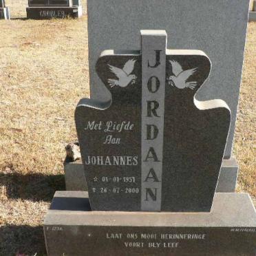 JORDAAN Johannes 1957-2000