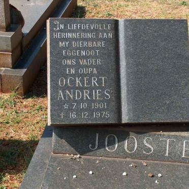 JOOSTE Ockert Andries 1901-1975