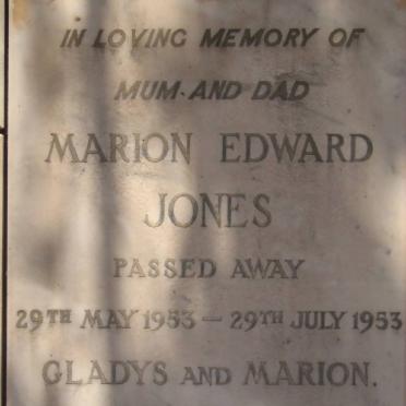 JONES Edward -1953 &amp; Marion -1953