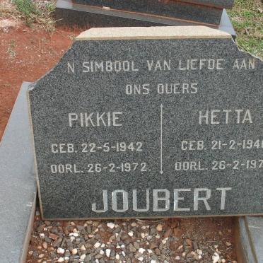 JOUBERT Pikkie 19423-1972 &amp; Hetta 1946-1972