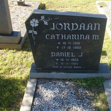 JORDAAN Daniel J. 1905-1985 &amp; Catharina M. 1910-1982