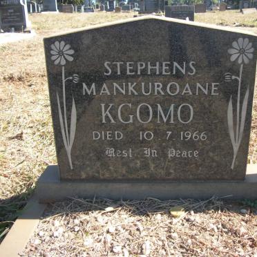 KGOMO Stephens Mankuroane -1966