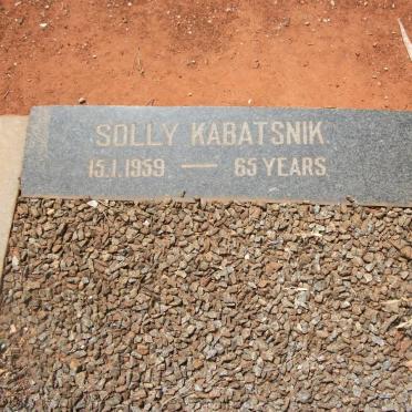 KABATSNIK Solly -1959