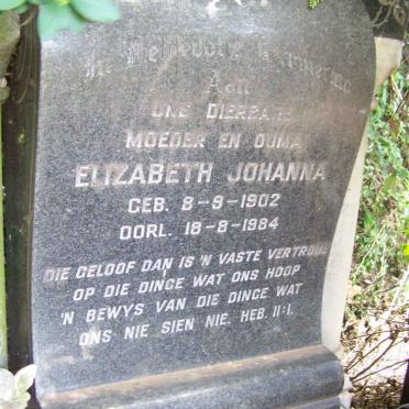 KALLMEYER Elizabeth Johanna 1902-1984