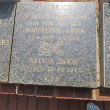 KELBRICK Walter David 1903-1975 &amp; Magdelena Anna 1907-1966.