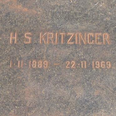 KRITZINGER H.S. 1889-1969